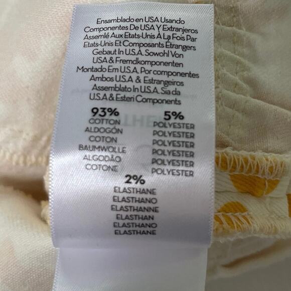 MOTHER The Ruffle Mini Skirt Floral Leopard Print Yellow White Size 23 NWT - Picture 6 of 11